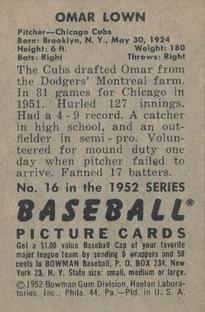 Turk Lown  baseball card collectible - Main Image 2