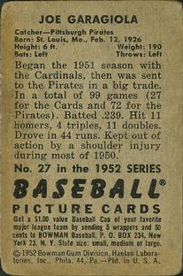 Joe Garagiola  baseball card collectible - Main Image 2
