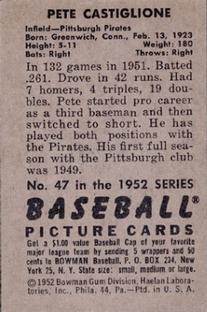 Pete Castiglione  baseball card collectible - Main Image 2