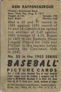 Ken Raffensberger  baseball card collectible - Main Image 2