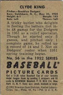 Clyde King  baseball card collectible - Main Image 2