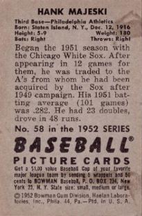 Hank Majeski  baseball card collectible - Main Image 2