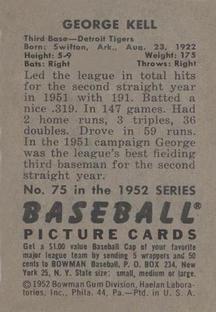 George Kell  baseball card collectible - Main Image 2