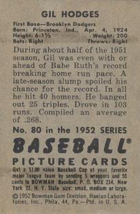 Gil Hodges  baseball card collectible - Main Image 2