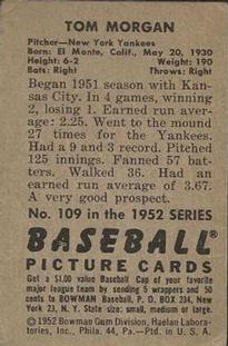 Tom Morgan  baseball card collectible - Main Image 2