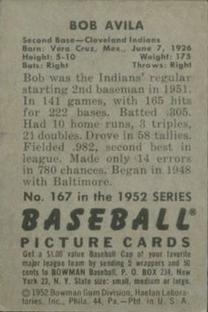 Bob Avila  baseball card collectible - Main Image 2