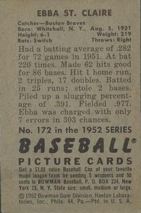 Ebba St. Claire  baseball card collectible - Main Image 2