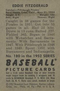 Ed FitzGerald  baseball card collectible - Main Image 2