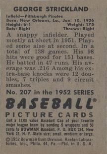 George Strickland  baseball card collectible - Main Image 2