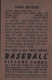 Ivan Delock  baseball card collectible - Main Image 2