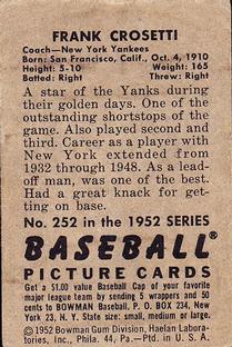 Frankie Crosetti  baseball card collectible - Main Image 2