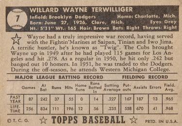Wayne Terwilliger  baseball card collectible - Main Image 2