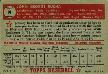 Johnny Bucha  baseball card collectible - Main Image 2