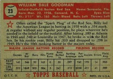 Billy Goodman  baseball card collectible - Main Image 2