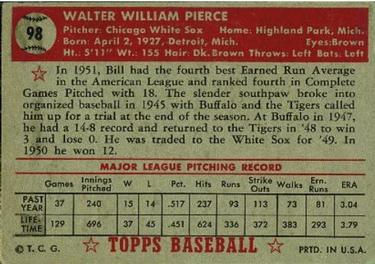Bill Pierce  baseball card collectible - Main Image 2