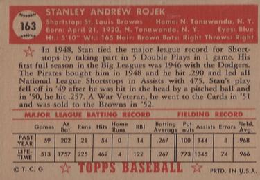 Stan Rojek  baseball card collectible - Main Image 2