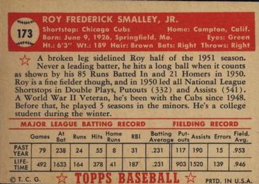 Roy Smalley  baseball card collectible - Main Image 2