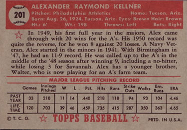 Alex Kellner  baseball card collectible - Main Image 2