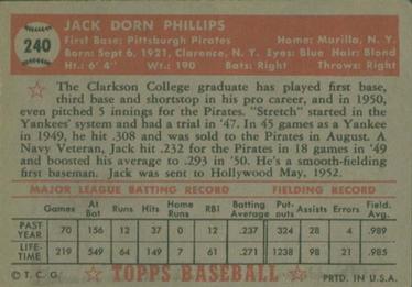 Jack Phillips  baseball card collectible - Main Image 2
