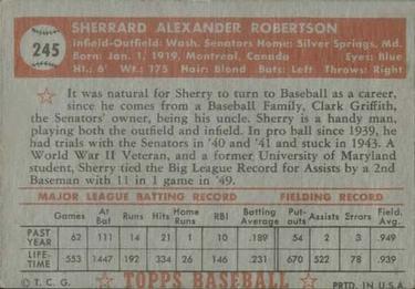 Sherry Robertson  baseball card collectible - Main Image 2