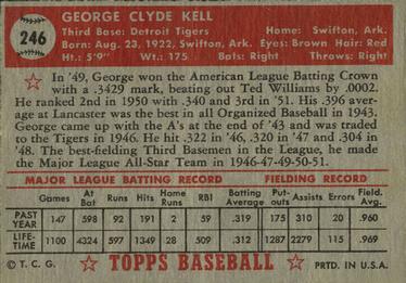 George Kell  baseball card collectible - Main Image 2