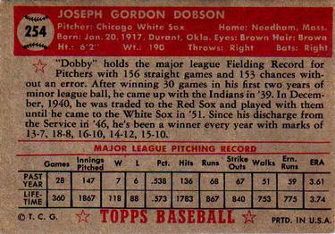 Joe Dobson  baseball card collectible - Main Image 2