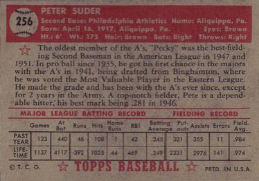 Pete Suder  baseball card collectible - Main Image 2