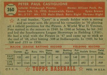 Pete Castiglione  baseball card collectible - Main Image 2