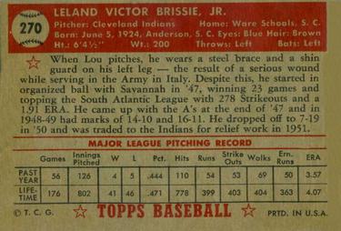 Lou Brissie  baseball card collectible - Main Image 2
