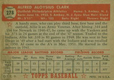 Allie Clark  baseball card collectible - Main Image 2
