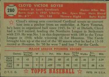 Cloyd Boyer  baseball card collectible - Main Image 2