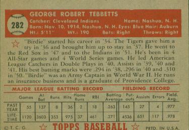 Birdie Tebbetts  baseball card collectible - Main Image 2