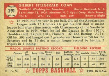 Gil Coan  baseball card collectible - Main Image 2