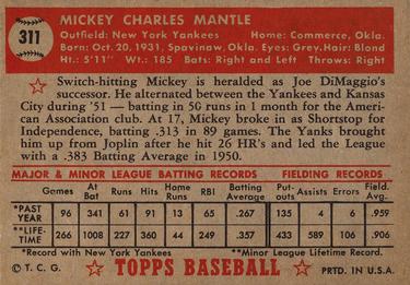 Mickey Mantle  baseball card collectible - Main Image 2