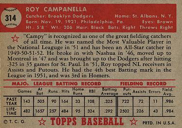 Roy Campanella  baseball card collectible - Main Image 2