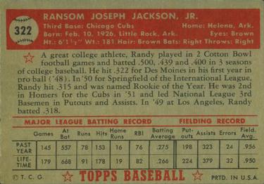 Randy Jackson  baseball card collectible - Main Image 2