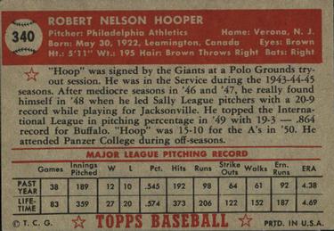 Bob Hooper  baseball card collectible - Main Image 2
