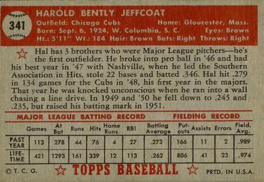 Hal Jeffcoat  baseball card collectible - Main Image 2