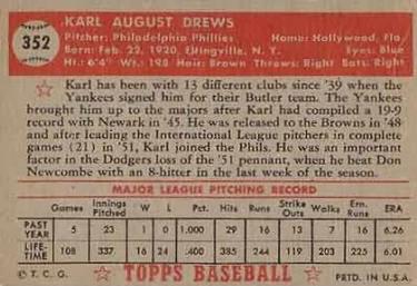 Karl Drews  baseball card collectible - Main Image 2