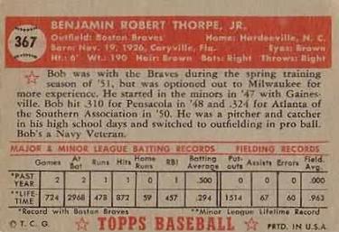 Bob Thorpe  baseball card collectible - Main Image 2