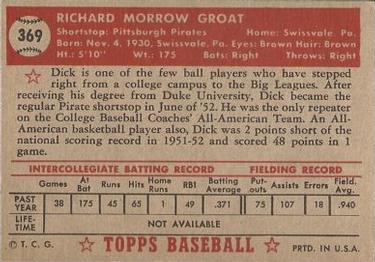 Dick Groat  baseball card collectible - Main Image 2