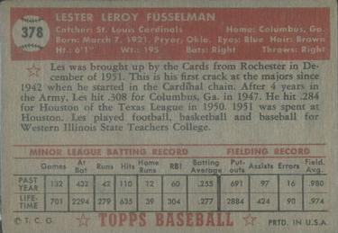 Les Fusselman  baseball card collectible - Main Image 2