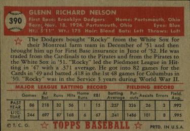 Glenn Nelson  baseball card collectible - Main Image 2