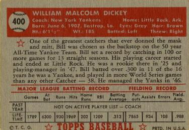 Bill Dickey  baseball card collectible - Main Image 2