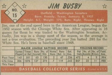Jim Busby  baseball card collectible - Main Image 2