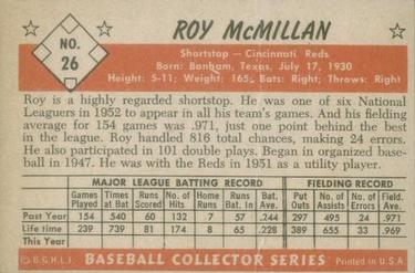 Roy McMillan  baseball card collectible - Main Image 2