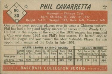 Phil Cavarretta  baseball card collectible - Main Image 2