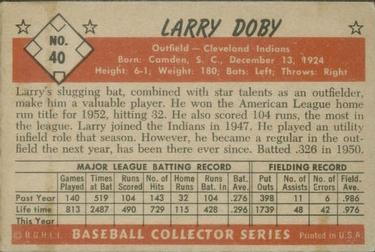 Larry Doby  baseball card collectible - Main Image 2