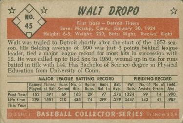 Walt Dropo  baseball card collectible - Main Image 2