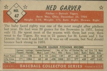 Ned Garver  baseball card collectible - Main Image 2